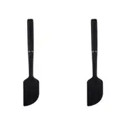 2x KitchenAid Soft Touch Scraper Spatula Silicone Cooking Utensil 30cm Black