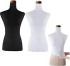 Peryiter 2 Pieces Mannequin Fabric Cover 26 x 12 x 0.8 inch, Black, White