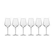 6pc Krosno AvantGarde Wine Glasses Made in Poland Glassware Set - 390 ml