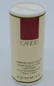 New Avon Candid 1.4 oz Shimmering Body Powder Talc Discontinued 2015 NOS