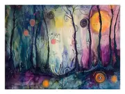 Whimsical Trees Canvas Print