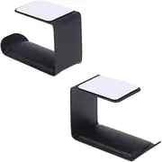 QUMIIRITY Under Desk Headphone Hanger Sturdy Metal Headset Holder for Wall and Desk Storage Space Saving Design Compatible with Headphones for Use Black