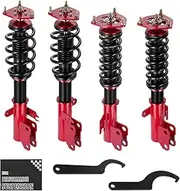 BDFHYK Coilovers Compatible with Toyota Camry 1992-2001, Avalon 1995-2003, Solara 1999-2003, Compatible with Lexus ES300, 4 PCS Adjustable Height Coilovers Suspension Kit Lowering Kit, Red