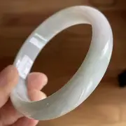 58 Mm Untreated Genuine burmese jadeite bangle bracelet Grade A Light Green!
