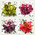 Artificial Cymbidium Orchid Flower for Wedding Bridal Bouquet Home Party Decor