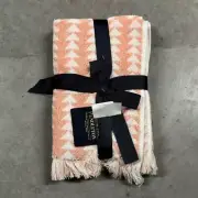 2 Pc Pendleton Sundown Dusty Pink Coral White Fingertip Towels Tip Towel Aztec