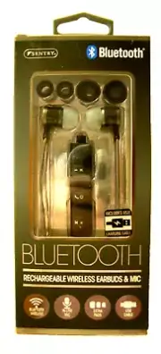 Sentry Bluetooth Earbuds & Mic, Black, Brand New