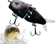Mini Glide Bait, Swimbait Fishing Lures, Realistic Lifelike Multi Segment Jointed Slow Sinking Lures for Trout Walleye Pike Freshwater and Saltwater