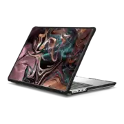 MacBook Pro 14-inch (M1 - M4) Impact Case Liquid Metal Marble Luxe by Nature Magick - Rose Gold Bronze Teal