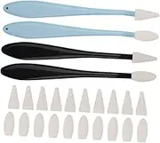 PHENOFICE 1Set Art Blending Stump Set Sketch Wipe Scrapers for Softening Lines Blurring Effects Safe for Canvas Paper for Artists The Go Includes Replacement Tips