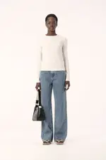 Nola Long Sleeve Top White Marle Size 14 | Elka Collective