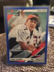 2019 donruss blue border press proof variation john elway broncos