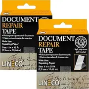Lineco Archival Document Repair Tape 1 inch by 35 Feet. Safely Repairs Your Prints, Art, Documents and More! Set of 2.
