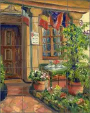 Tuscan Tile Backsplash Ceramic Mural Margosian Cafe Art JM053