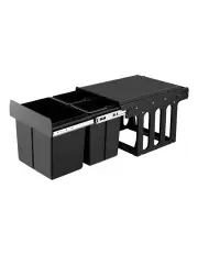 [Cefito] Pull Out Bin Kitchen Triple Slide Garbage Rubbish Bins Basket 31L in Black