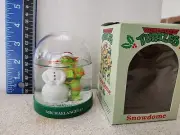 1990 Teenage Mutant Ninja Turtles Michelangelo Christmas Snow Dome Globe BOX