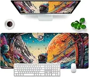 Large Gaming Mouse Pad XL Desk Pad 31.5x11.8x0.12 inch Keyboard Pad (Galaxy)