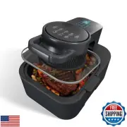 8QT Easy View Non Toxic Air Fryer, 6-in-1 Non-drawer Digital Air Fryer, Preci
