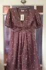 Kookai Dress - Empire Line Style - Silky Mauve- Size 40 - New With Tags