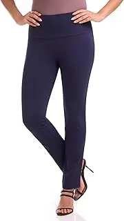 [REKUCCI] Women's Secret Figure Pull On Knit Slim Straight Leg Pant with Wide Waist