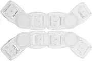 Angoily 4pcs Swim Goggle Buckles, Replaceable Strap Clips, Universal Swimming Goggle Accessories, Clear Plastic