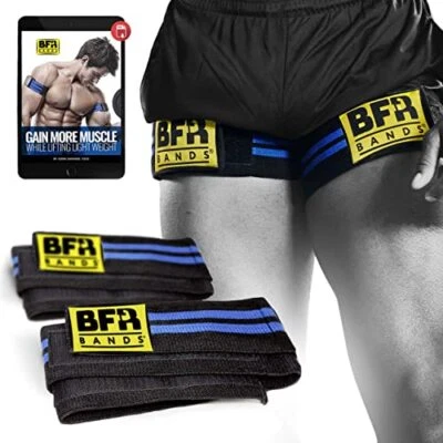 BFR Bands Blood Flow Restriction Bands for Legs, Booty & Glutes, 3-Inch, 2 Pack