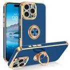 For iPhone 16/15/14/13/12/11 Pro Max Shockproof Case Heavy Duty Ring HolderCover