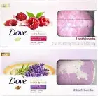Dove Vanilla Raspberry Creamsicle Bath Bombs Lavender & Honey Macaroon 2 boxes