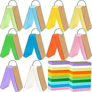 2000 PCS Index Cards with Ring 2.2 x 3.5 Inch Colored Blank Flashcards Kraft Paper Cover Study Cards Notecards for Learning, Vocabulary Cards, Memos, Bookmark, Greetings, 10 Colors