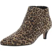 Clarks Womens Illeana Petal Suede Pointed Toe Zip Up Ankle Boots Shoes BHFO 8279
