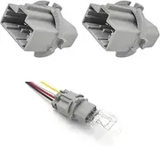 2 PCS Car Rear Tail Light Brake Lamp Socket, OEM 33515S50003, Turn Signal Lights Wire Harness Plug Holder Compatible with Civic 1999-2015, Accord 1998-2015, Car Accessories