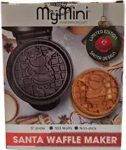 Nostalgia My Mini Santa Waffle Maker Limited Edition Design Factory Sealed