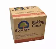 If You Care Baking Cups~FSC & Compostable~Unbleached~Chlorine-Free~60 Large