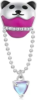 [Teleye] Bear Balloon Bead Charm 925 Sterling Silver Charm Fits For Pandora Bracelet Necklace, Cubic Zirconia, Created Cubic Zirconia