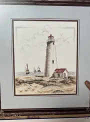Stoney Creek LOT of 3 Light House Landmarks Nantucket Rock Of Ages Cross Stitch