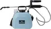 Electric Weed Sprayer, 5L Electric Backpack Sprayer Battery Powered with Anti Slip Handle, Portable Spray Bottle Automatic for Garden Car Pet Cooling (5L Blue)