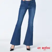 在飛比找momo購物網優惠-【BLUE WAY】女裝 低腰伸縮丹寧喇叭褲 牛仔褲-ET 
