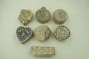 Lot of 7 Printing Blocks Hand Made Wooden Stamps