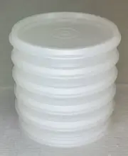 Tupperware Hamburger Keepers 4" Small Set of 5 with Seal New