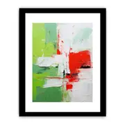 Abstract Framed Art Green Red Framed print Art Poster