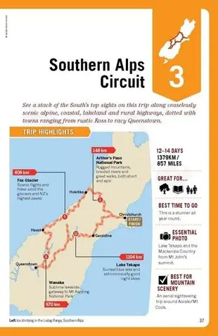 Lonely Planet New Zealand's South Island Road Trips