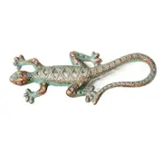 Mr Gecko Cast Iron Gecko Lizard for Wall Tree Fence Bronze Figurine Statue