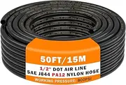CheeMuii 50 FT 1/2" DOT Air Line PA12 Nylon 1/2 Pneumatic Tubing SAE J844 DOT Air Hose 15 Meter 1/2 Inch OD Pneumatic Air Tubing Pipe Hose Line