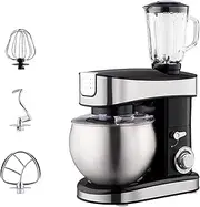Electric Stand Mixer 6 Speed with Pulse Setting Food Mixer Blender 6.5 Litre Stainless Steel Mixing Bowl with Dough Hook, Whisk, Beater Optional Accessories Meat Grinder, Juice Extracter 1500W (Size