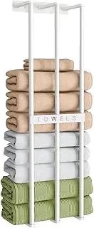 Uptyia Bath Towel Bars,Towel Racks for Bathroom Wall Mounted, Towel Storage, Metal Bath Towel Holder for Folded Large Washcloths (White)