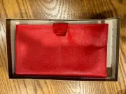Vintage TWA Airlines - Documents/Passport/Ticket/ Red Wallet Hand Board Morocco