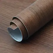 40cmx3m Brown Wood Grain Contact Paper Peel and Stick No Bubble Thick Wall Sticker Faux Wooden Matte Textured Wallpaper Self Adhesive Removable Waterproof Cabinet Vinyl Wrap Furniture Countertop Decor