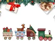 Christmas Wooden Train Decorations - Indoor Train Festive Desktop Decor | Train Christmas Ornament Decorations, Christmas Figurines Decorative Trays for Home