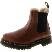 Dr. Martens Womens Leonore Brown Chelsea Boots Shoes 8 Medium (B,M) BHFO 0785