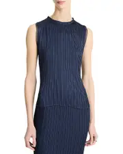 Vince Pleated Crewneck Top M